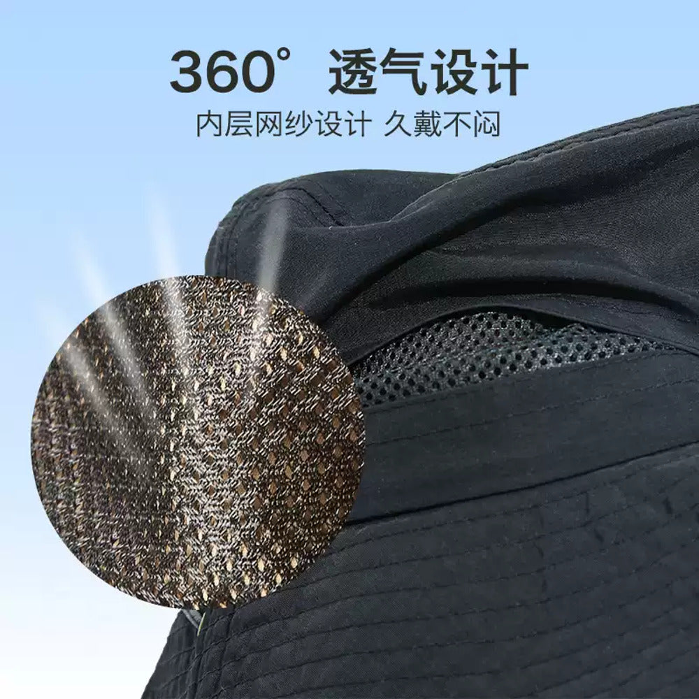 COGIT-Waterproof-Breathable-Wide-Brim-Sun-Hat---Beige---UV-Protective-Bucket-Hat-with-Chin-Strap-3