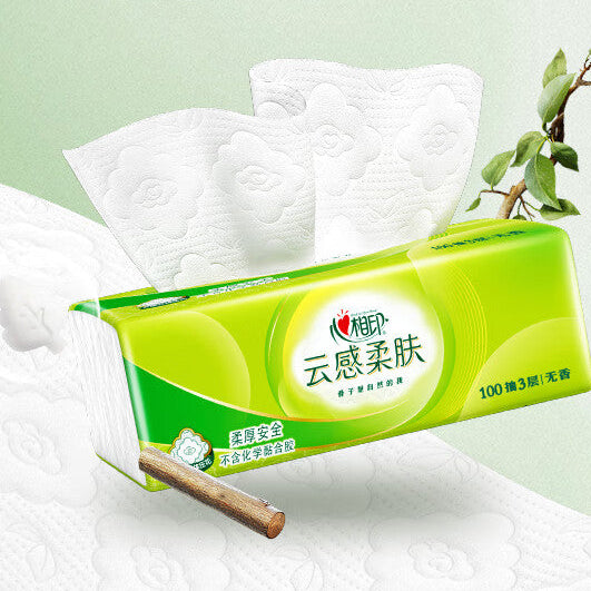 Khăn Giấy Mặt Heartfelt Cloud Soft 90 tờ x 10 gói – khăn giấy 3 lớp mềm mịn