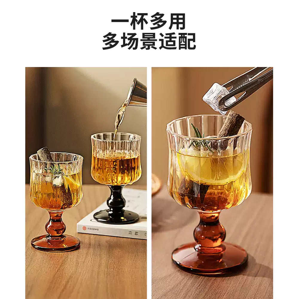 Modern-Housewife-Pleated-Vintage-Wine-Glass---Coffee-Color,-170ml-1