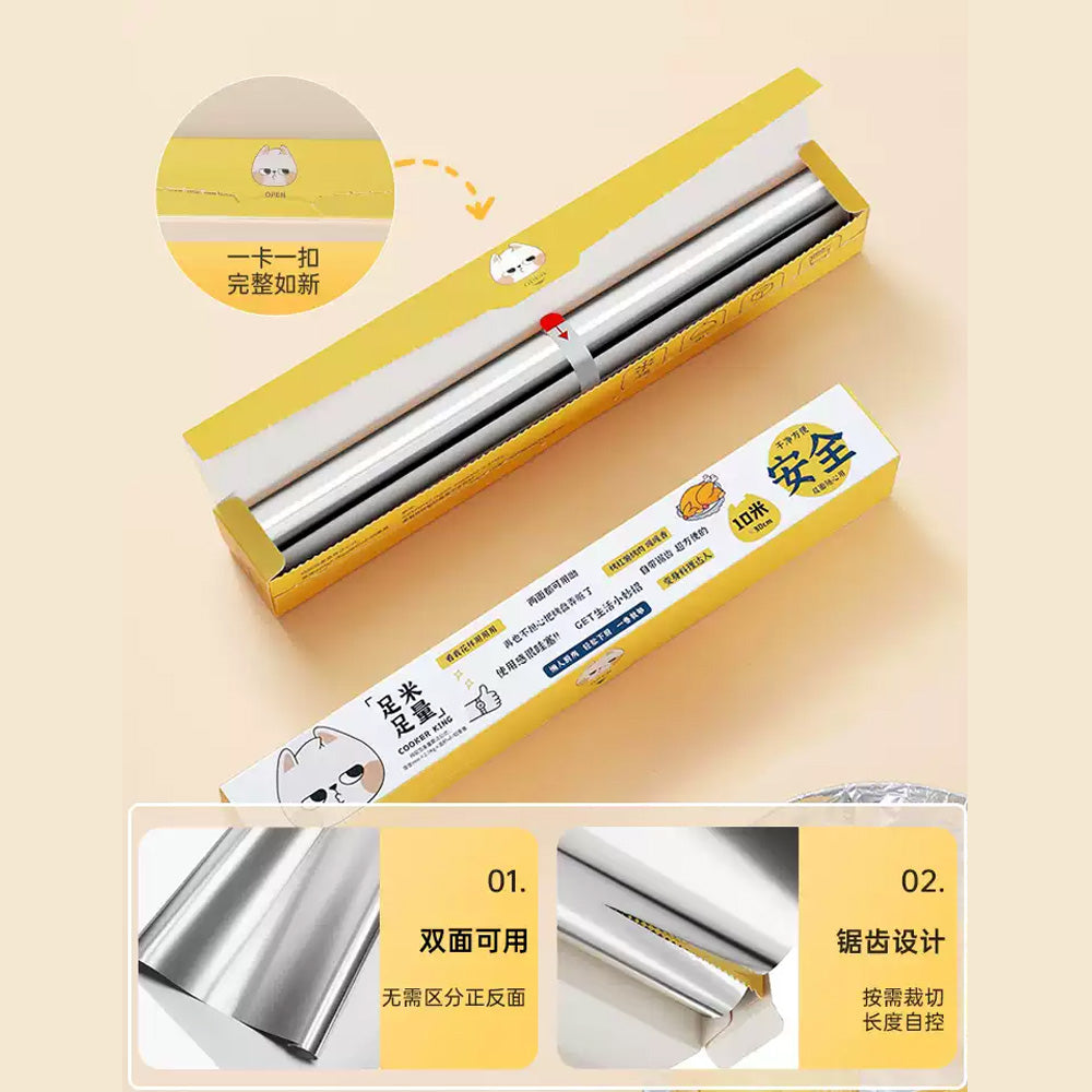 Cooker-King-Heavy-Duty-Aluminium-Foil-30cm-×-10m-–-10-µm-Thick-Roll-for-Baking,-Grilling-&-Food-Storage-3