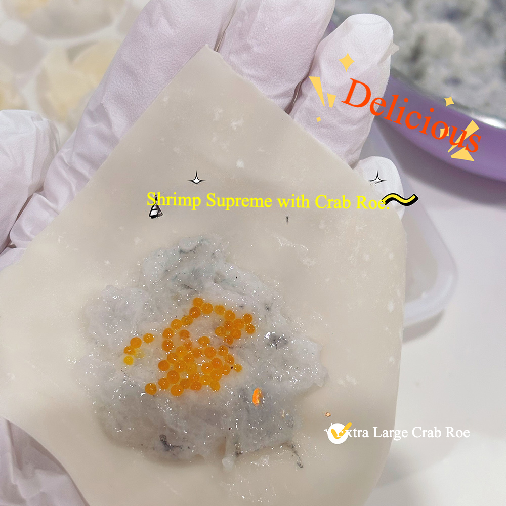 Hoành Thánh Tôm Trứng Cua Dollar's Kitchen 220 g (15 chiếc) – nhân tôm trứng cua tươi ngon