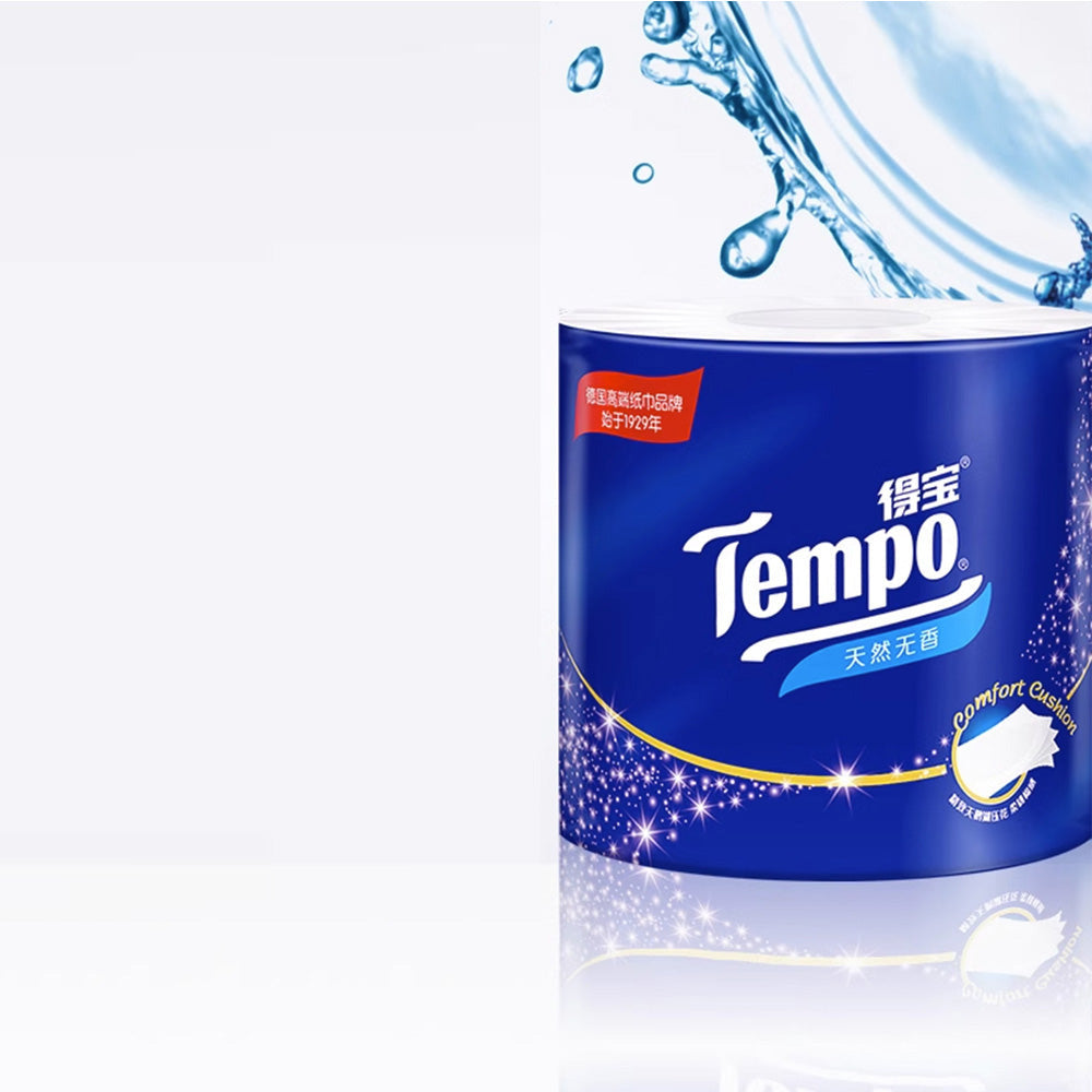 Giấy Vệ Sinh Tempo Classic Natural 4 Lớp 10 Cuộn – không mùi, êm ái