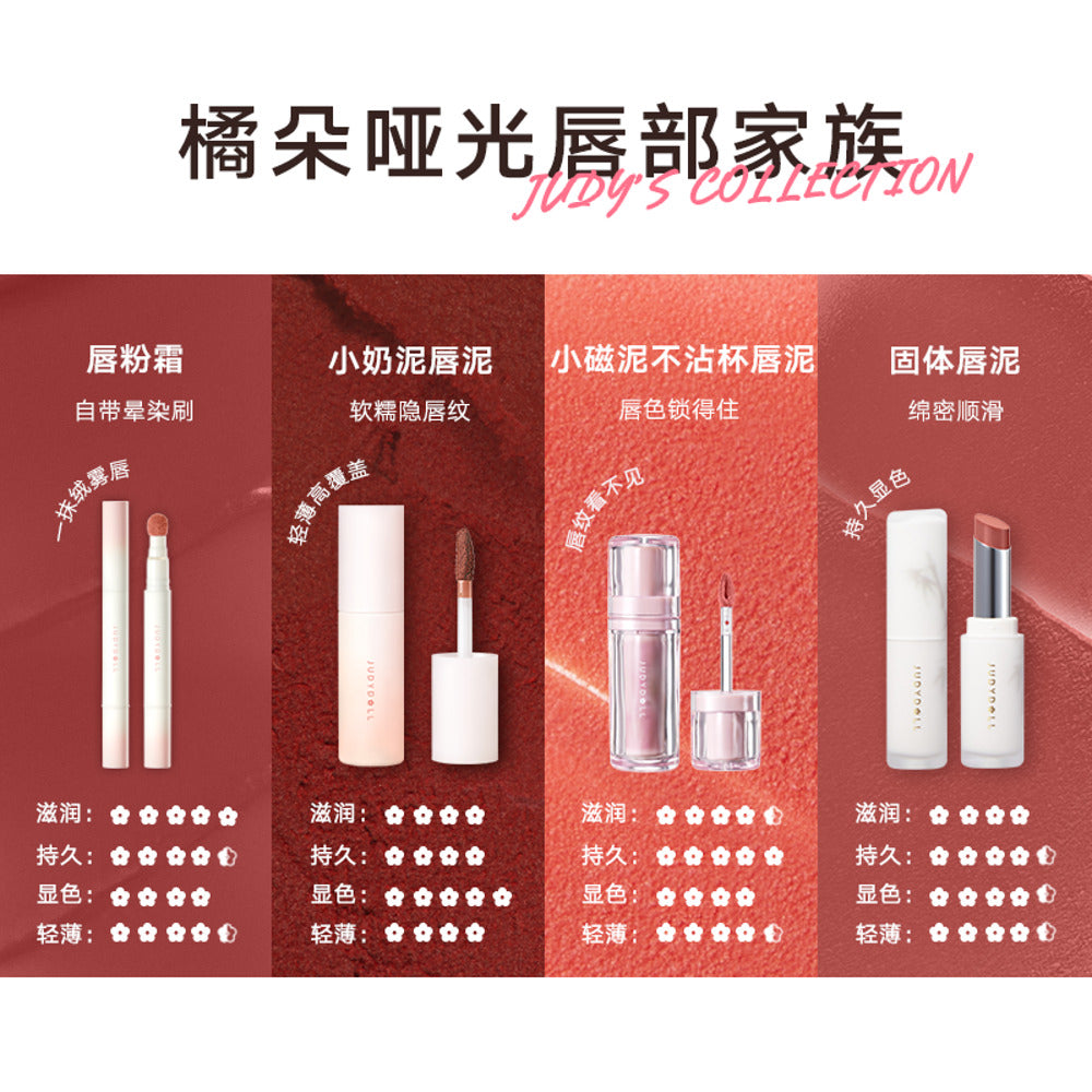 Judydoll-Lip-Powder-Cream-2.6-ml-–-Soft‑Matte-Cushion-Lip-Mousse,-4-Shades-3