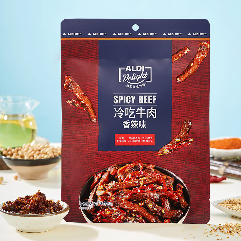 Aldi-Delight-Spicy-Beef-Snack-81g-–-Limited-Import---Sichuan-Style-Chilled-Beef-Strips-3