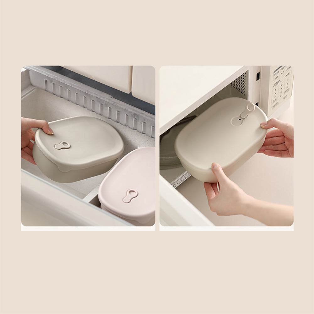 Hộp Cơm Chia Ngăn Silicone Fasola 1 L – chống tràn, chịu nhiệt