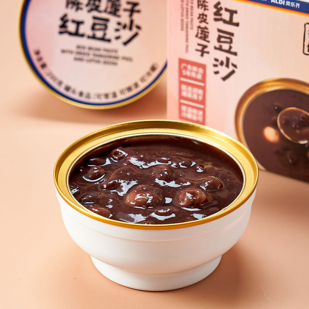 ALDI-Gu-Yue-Ren-Jia-Red-Bean-Paste-with-Tangerine-Peel-&-Lotus-Seeds-200g-x-2-–-Limited-Import---Sweet-Red-Bean-Soup-Dessert-4
