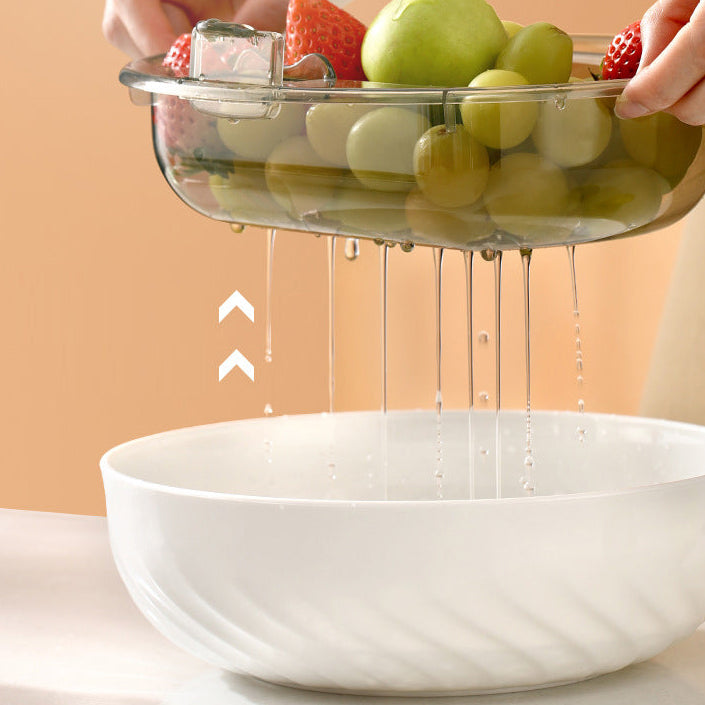 Khay đựng trái cây 2 tầng FaSoLa trắng 1 chiếc – khay xoay bảo quản hạt & kẹo