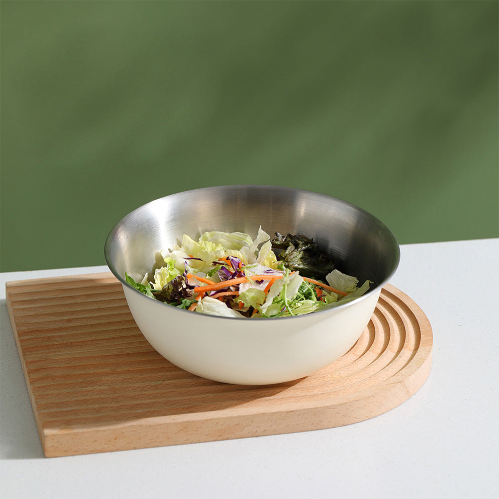 Tô Trộn Inox FaSoLa Màu Trắng Sữa 1 chiếc – tô trộn bột inox