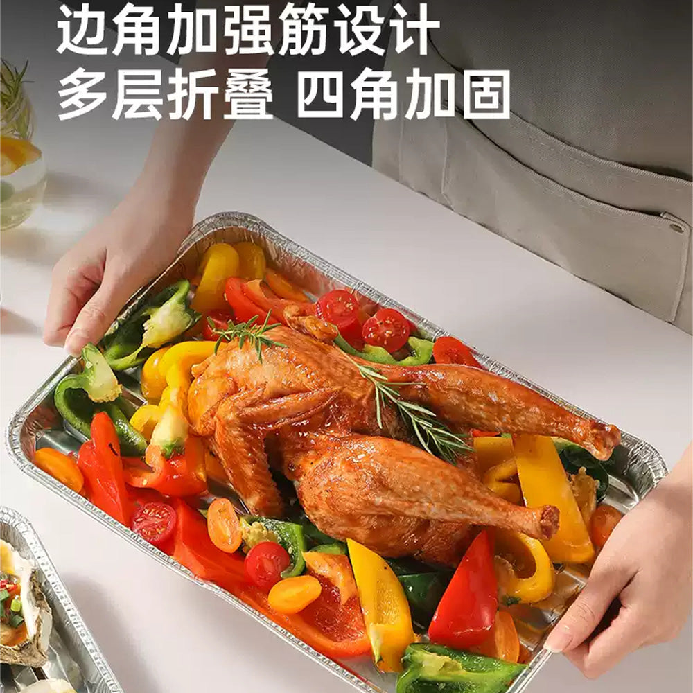 Cooker-King-Disposable-Aluminum-Foil-Grill-Trays-–-Pack-of-10---Perforated-Grease-Draining-BBQ-&-Oven-Pans-4