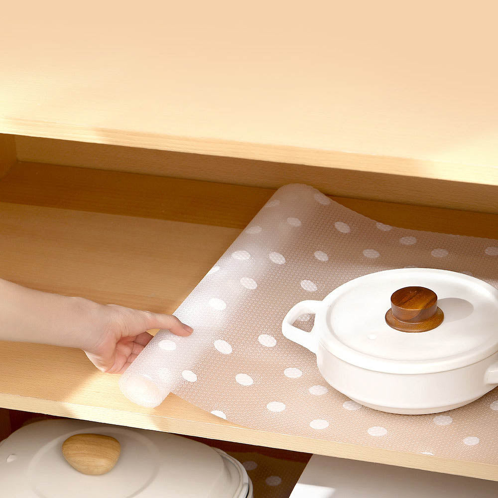 Thảm lót tủ Fasola chấm bi trắng 60×100 cm – chống trượt, chống ẩm