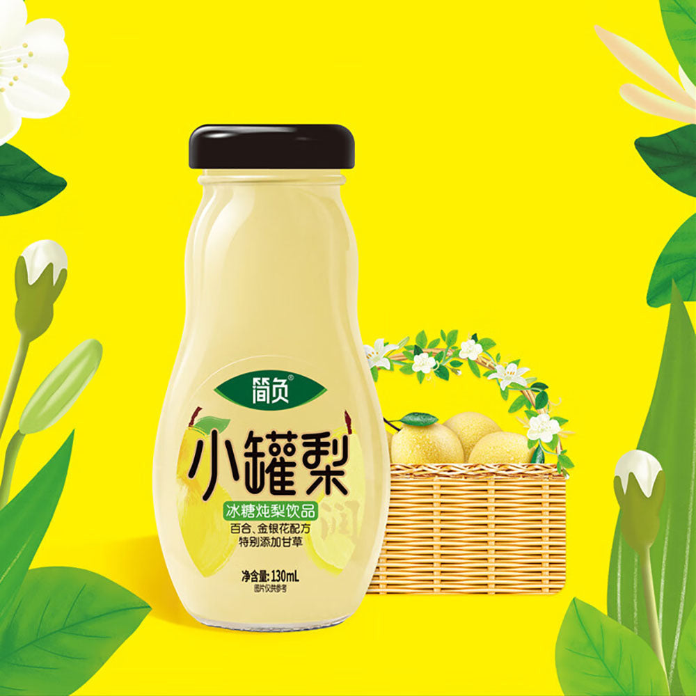 Nước Lê Hầm Đường Phèn Jianfu 130 ml – giải khát thanh mát, bổ dưỡng