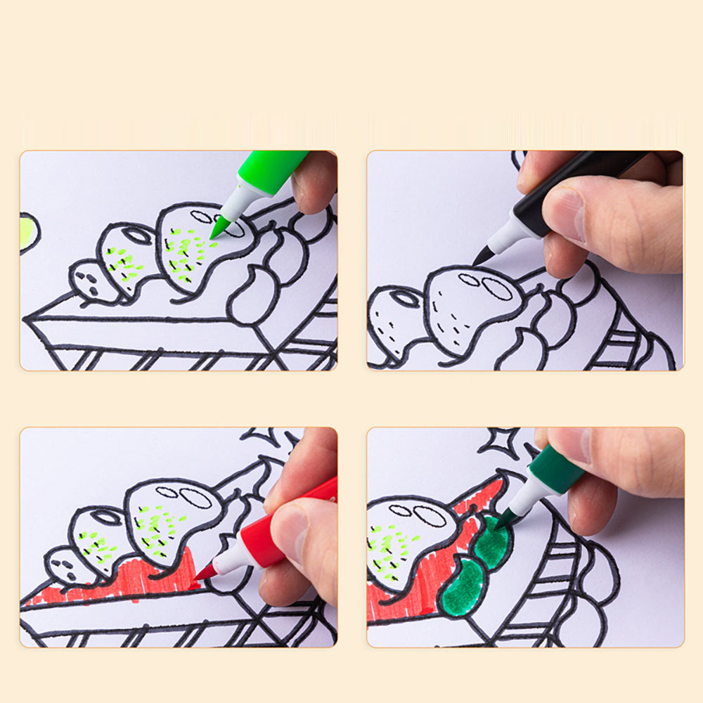 Deli Bút Marker Nước Đầu Kép 24 Màu – vẽ tranh màu nước 2 đầu linh hoạt