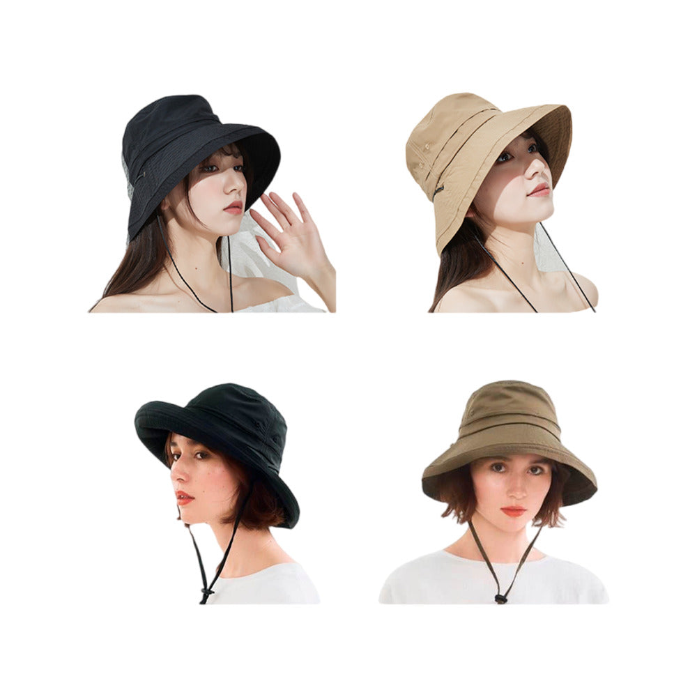 COGIT-Waterproof-Breathable-Wide-Brim-Sun-Hat---Beige---UV-Protective-Bucket-Hat-with-Chin-Strap-4