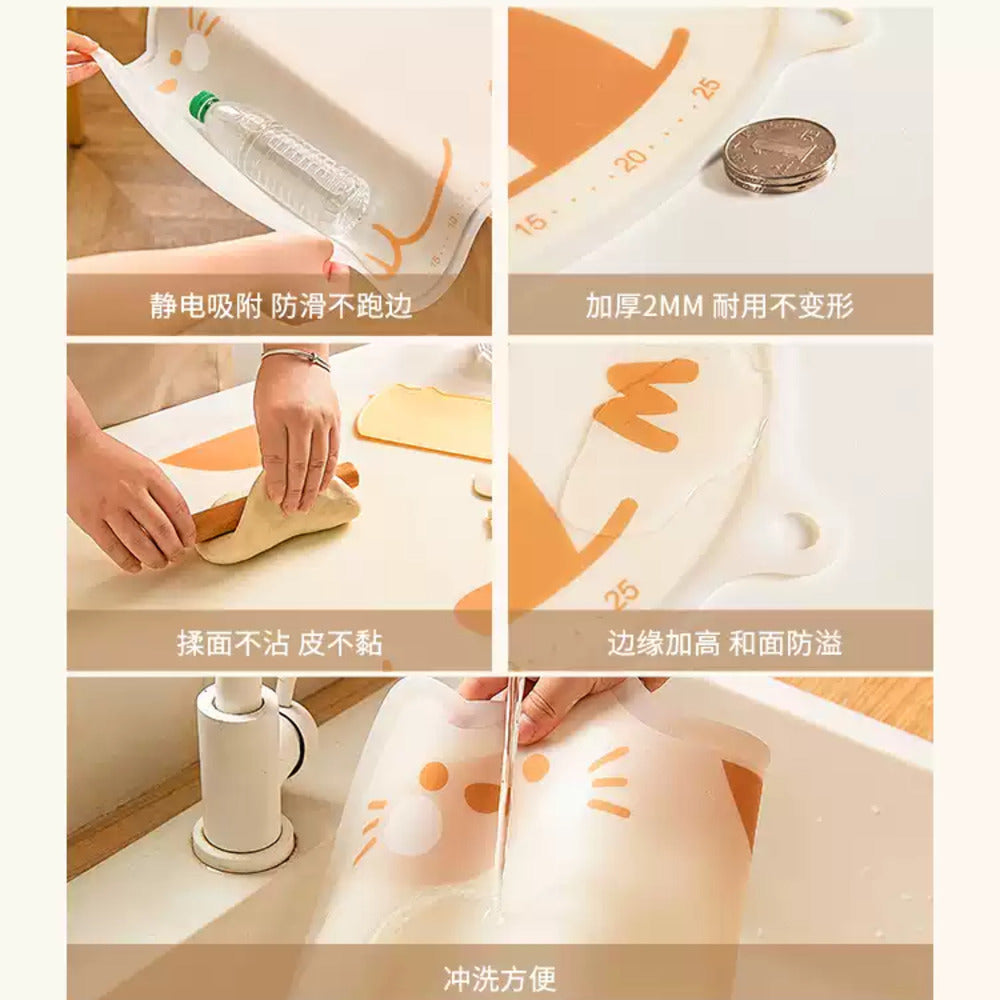 Modern-Sweet-Home-Cat-Shaped-Silicone-Kneading-Mat-52×39-cm-with-Matching-Cat-Dough-Scraper-–-Non-Slip-Baking-Mat-4