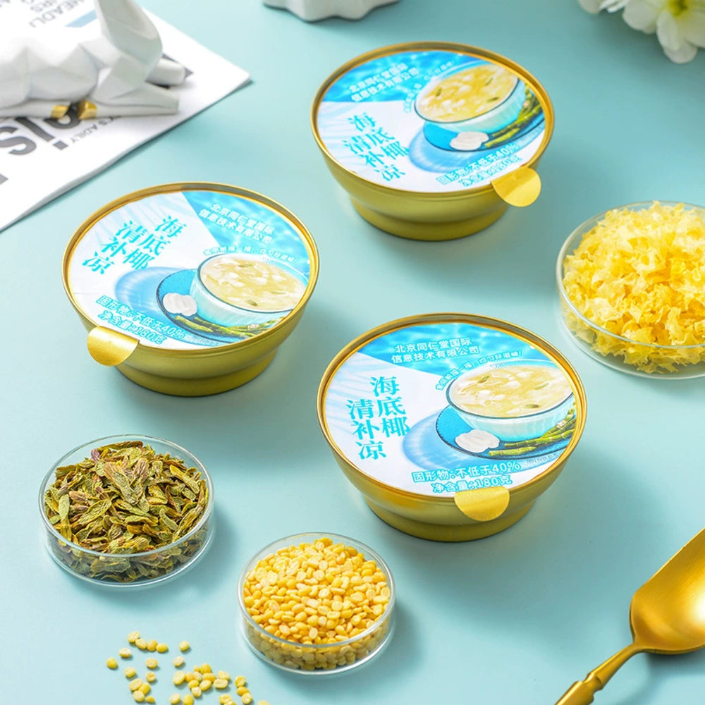 Tong-Ren-Tang-Sea-Coconut-Herbal-Dessert-"Qing-Bu-Liang"-–-180g-×-8-Bowls---Traditional-Chinese-Cooling-Sweet-Soup-4
