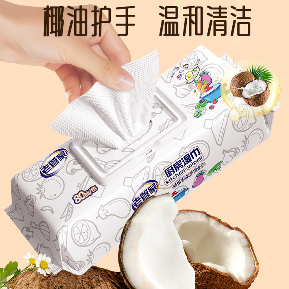 Laoguanjia-Kitchen-Cleaning-Wet-Wipes-80-Count-–-Thick,-Alcohol-Free-Grease-Cutting-Cloths-4