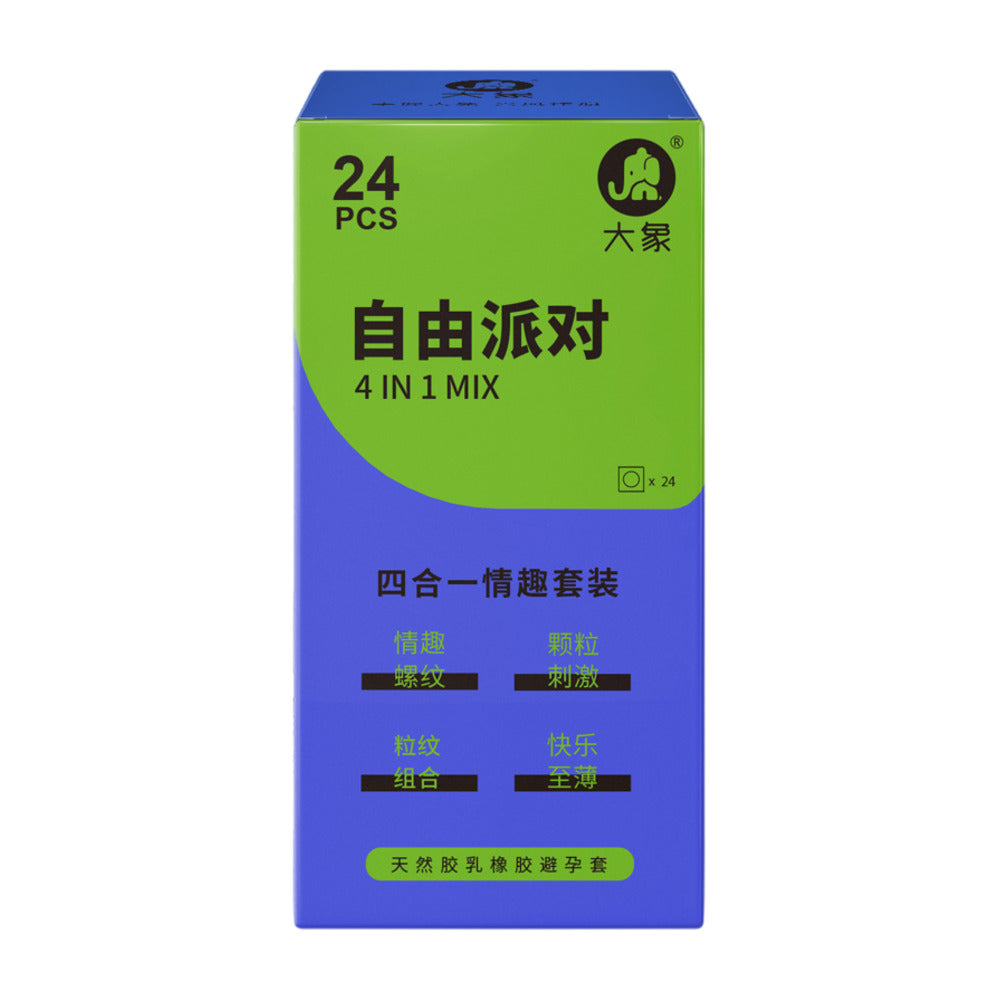 Elephant-4-in-1-Mix-Condoms-–-24-Pack---Ribbed,-Dotted,-Combo-&-Ultra-Thin-Variety-4