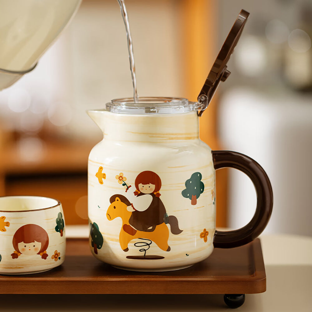 Modern-Housewife-Wooden-Horse-Girl-Teapot-Set-with-Tray---780-800ml-1