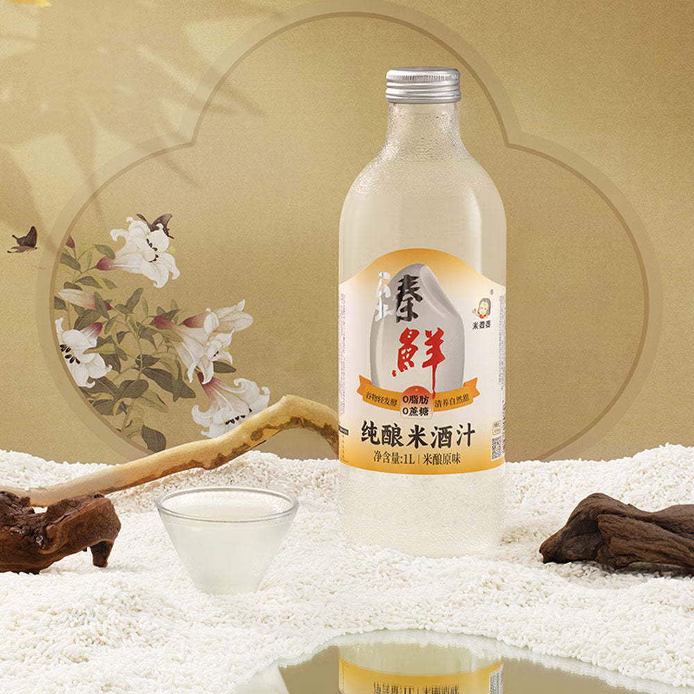 Mi-Popo-Pure-Brewed-Sweet-Fermented-Rice-Drink-(Original)-–-1L---Traditional-Jiu-Niang-Rice-Wine-Beverage-4