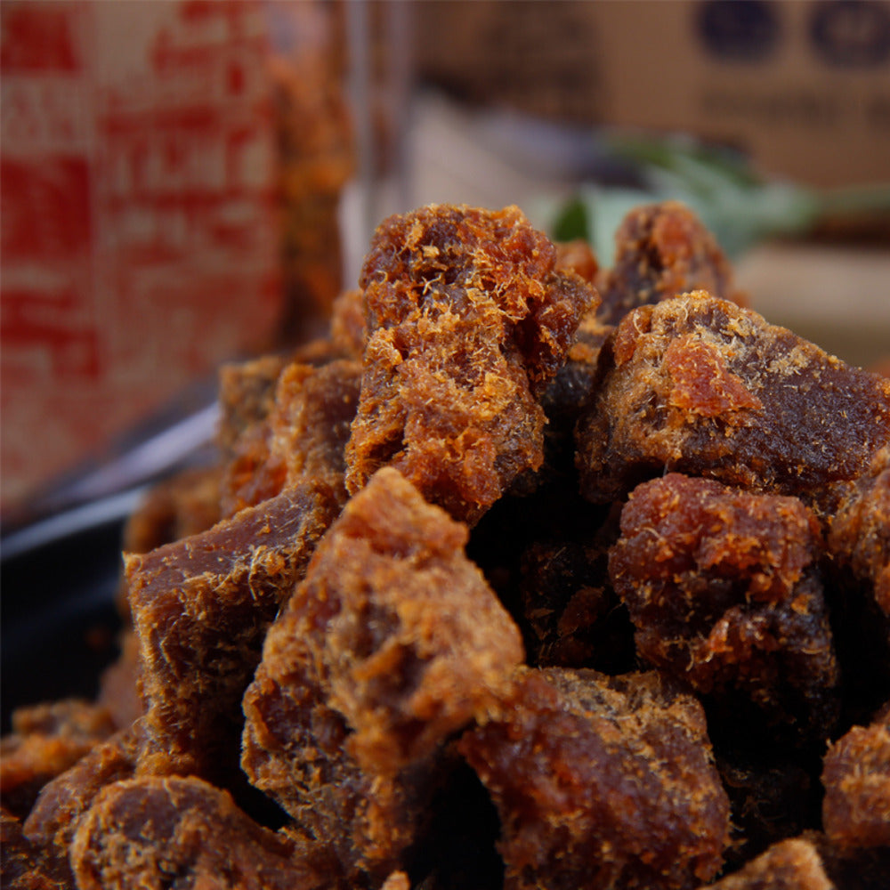 Quan-Jia-Fu-Macau-Style-Meat-Cubes,-XO-Sauce-Flavor-200g---Jerky-Bites-Snack-4