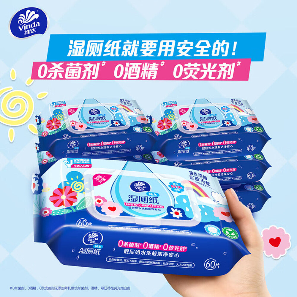 Vinda-Wet-Toilet-Wipes-–-Alcohol‑Free-&-Fragrance‑Free,-60-Sheets-x-3-4