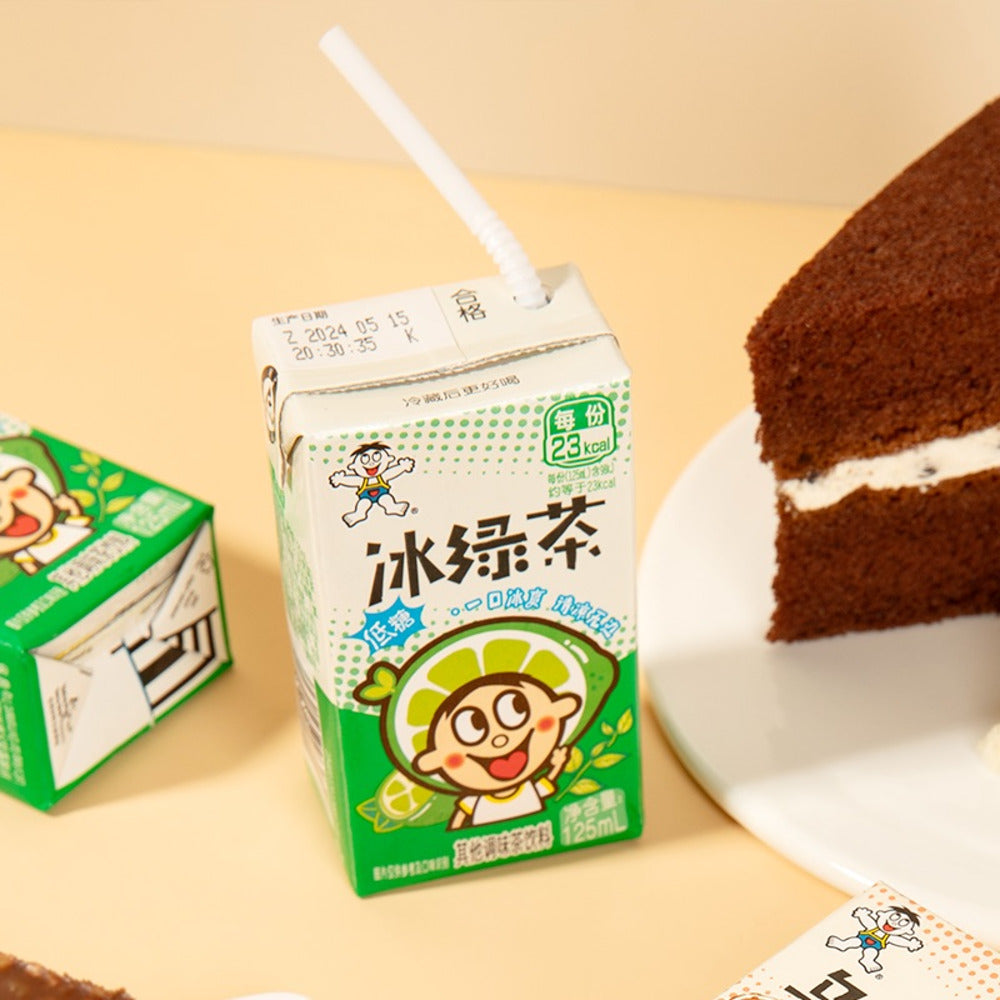 Want-Want-Iced-Green-Tea-Drink-(Low-Sugar)-125ml*4*9-Carton-4