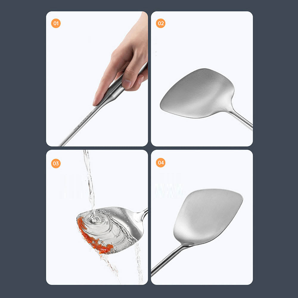 Xẻng Xào Inox 304 Cooker King 10 × 38 cm – dụng cụ đảo chảo chuyên nghiệp