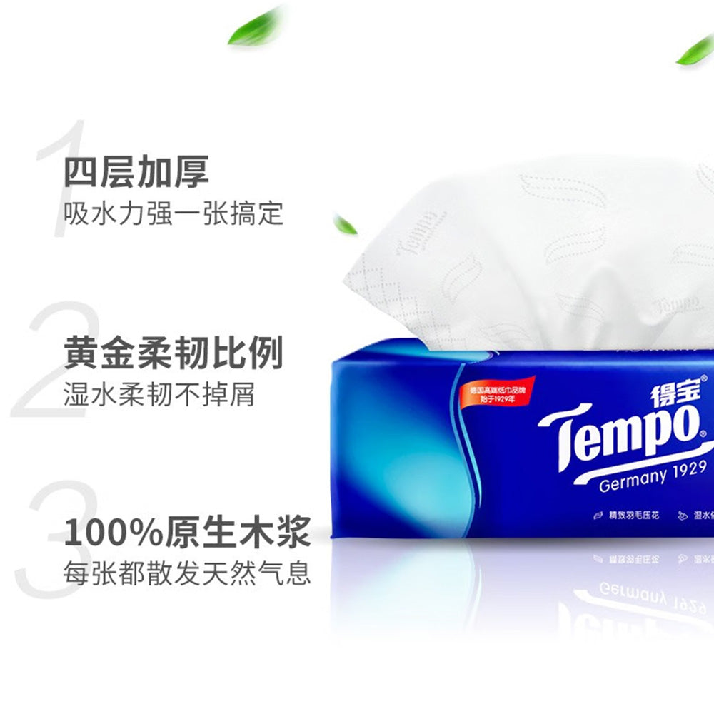 Tempo-Classic-Unscented-Tissues,-90-Sheets-per-Pack,-4-Packs-1