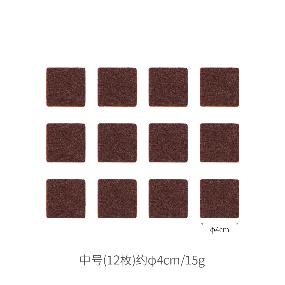 FaSoLa-Medium-Square-Felt-Furniture-Pads---Brown,-12-Pieces-1