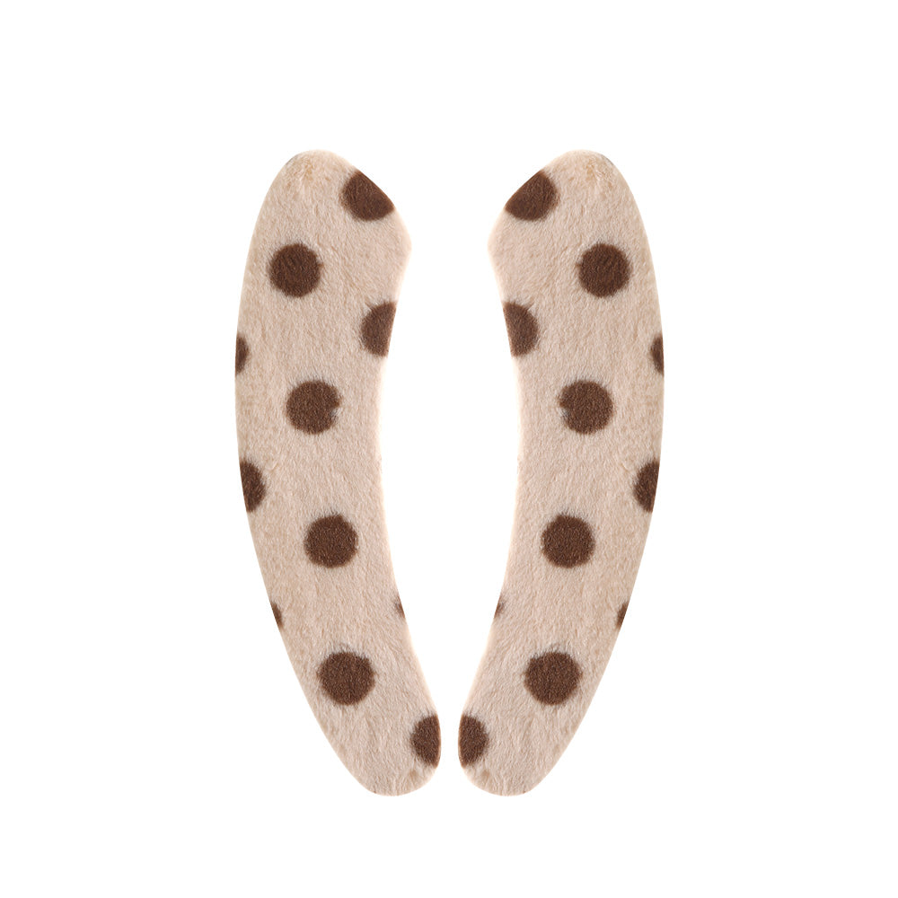 Fasola-Polka-Dot-Rabbit-Fur-Toilet-Seat-Cover---Khaki,-1-Pair-X3-1