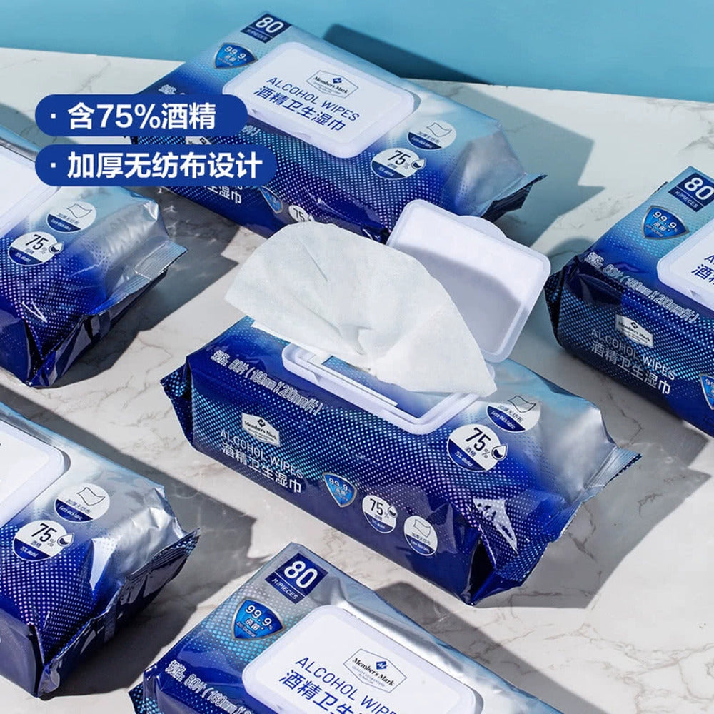 Member's-Mark-75%-Alcohol-Sanitizing-Wipes,-6-Packs-×-80-Sheets-–-Limited-Import---For-Hands-&-Surfaces-5