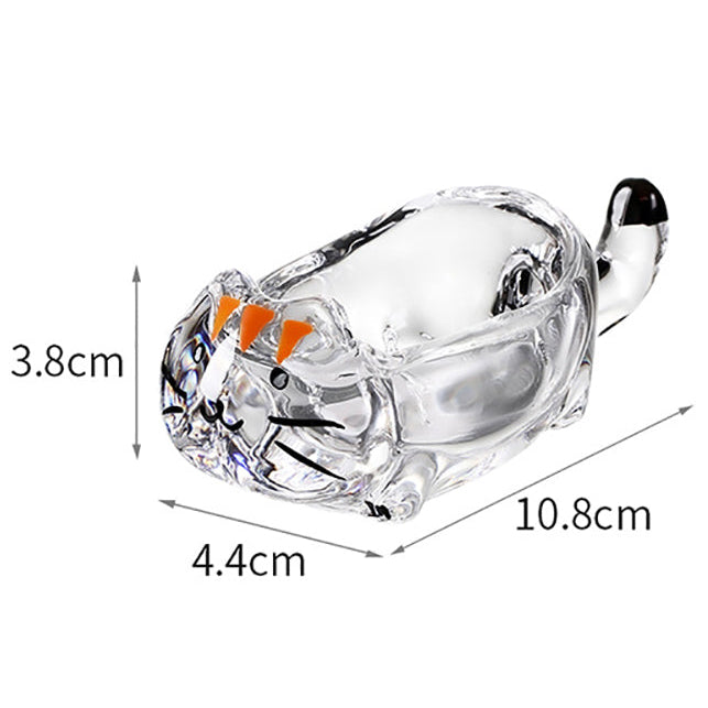 Chén Nước Chấm Hình Mèo FaSoLa 1 chiếc – chén đựng gia vị thủy tinh dễ thương