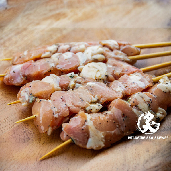 Frozen Garlic & Black Pepper Chicken Skewers – 5 Pieces, 180g - BBQ-Ready for Grill or Air Fryer