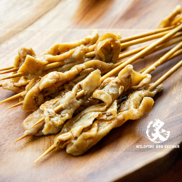 Wildfire Frozen Marinated Chicken Skin Skewers – 10 Pieces, 130g - Grill-Ready Yakitori