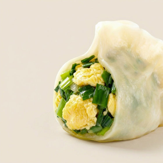 UMALL Egg & Garlic Chives Handmade Dumplings - 12 Pieces, 360g