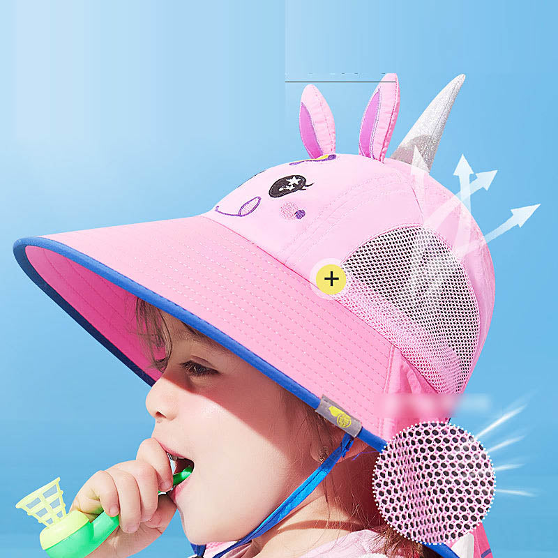 Nón chống nắng trẻ em Lemonkid size S – cá mập 3D che gáy, chống UV
