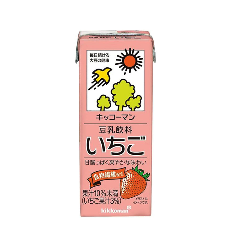 Kikkoman Soy Milk Drink Strawberry Flavor 200ml Umall Sydney's