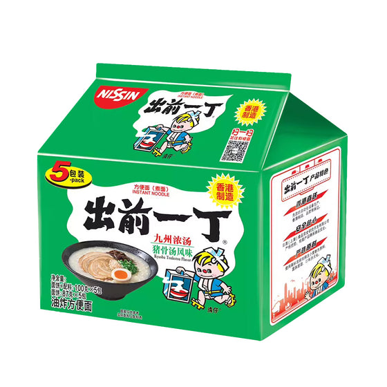 Mì Nissin Demae Itcho Kyushu Tonkotsu 100 g × 5 gói – mì xương heo béo ngậy