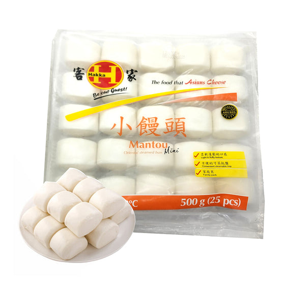 Bánh Mantou Hakka Mini 500 g (25 cái) – bánh hấp xốp mềm, tiện dụng