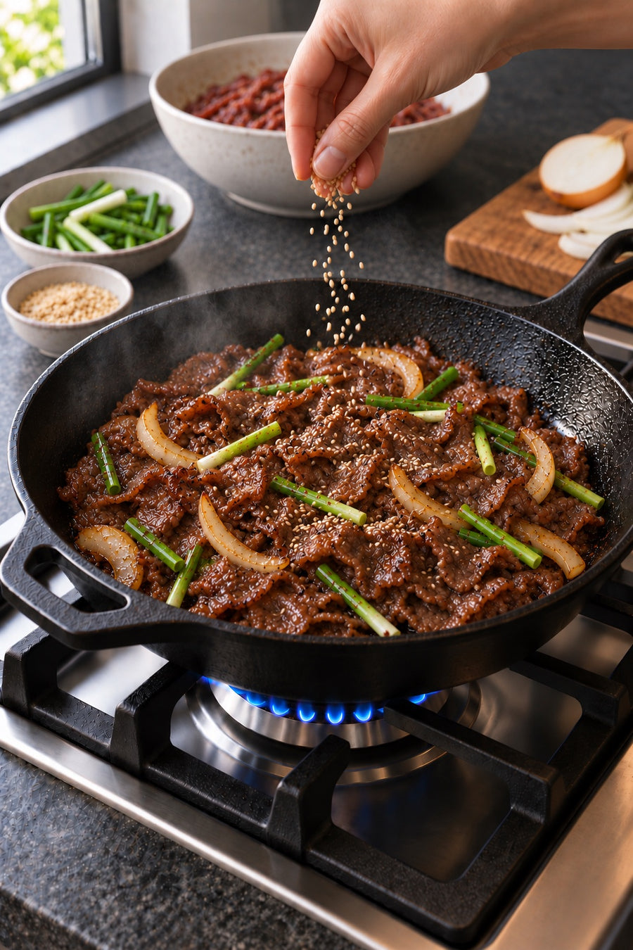 Beef Bulgogi, Korean BBQ Beef at Home, step 7: Finish