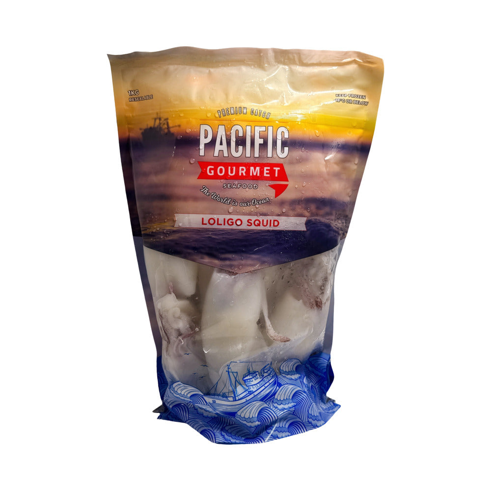 Pacific-Gourmet-Whole-Loligo-Squid,-Cleaned,-Size-4/6---1kg-1