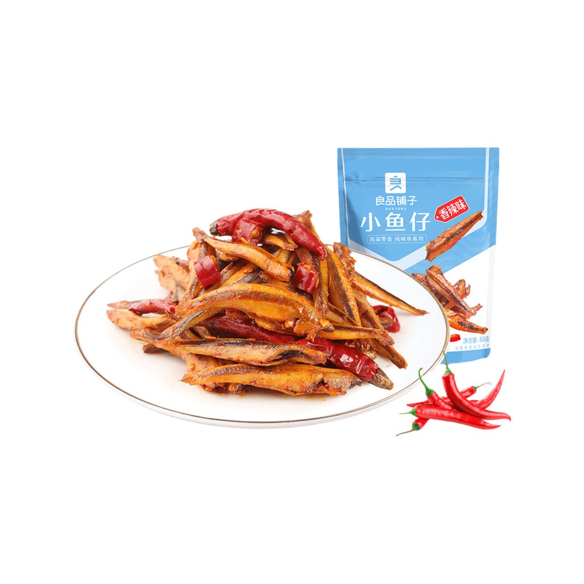 Bestore Spicy Small Fish Snack 80g - Dried Anchovy Snack – Umall ...