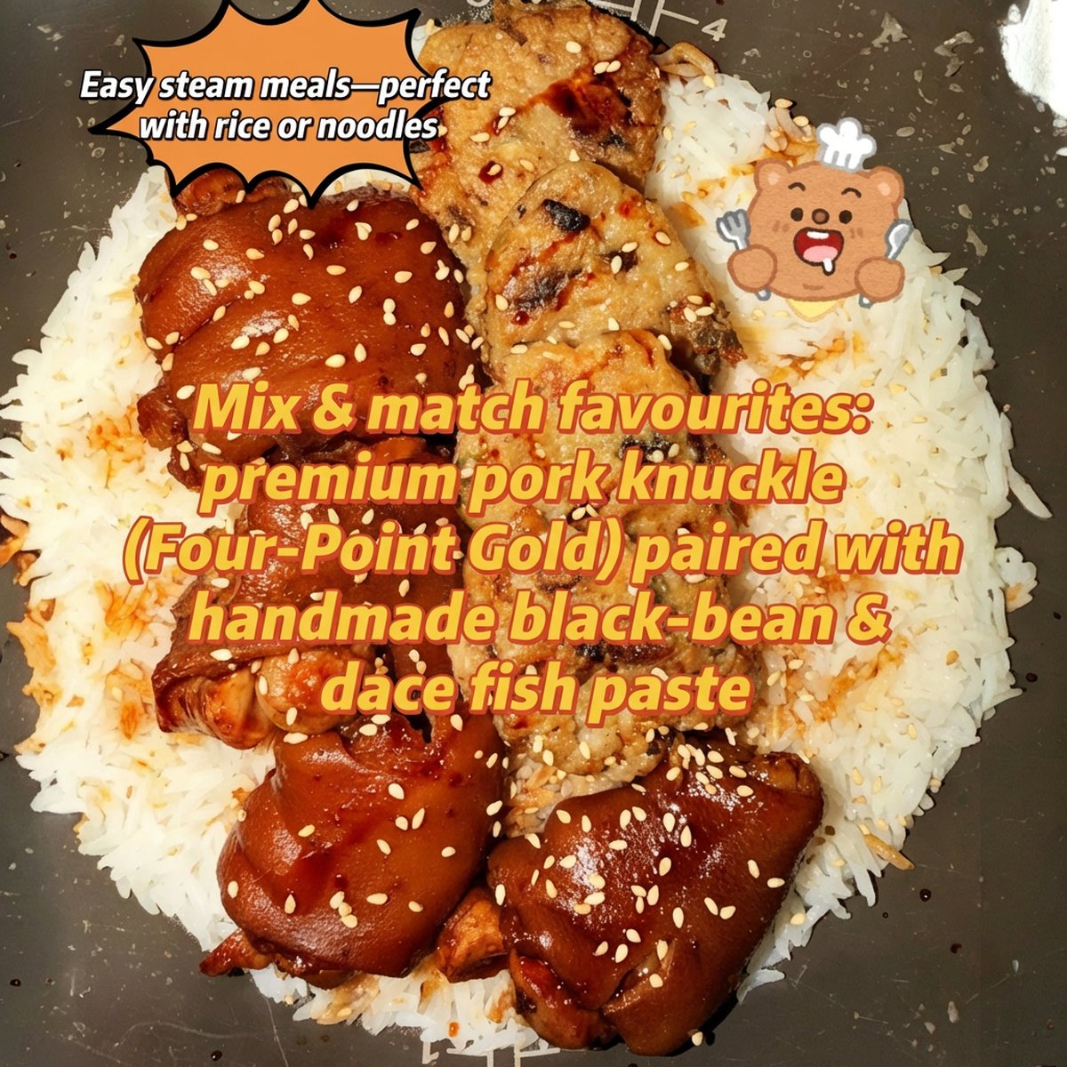 Shi Rou Shenshou Frozen Premium Pork Trotter & Handmade Dace Fish Patt ...