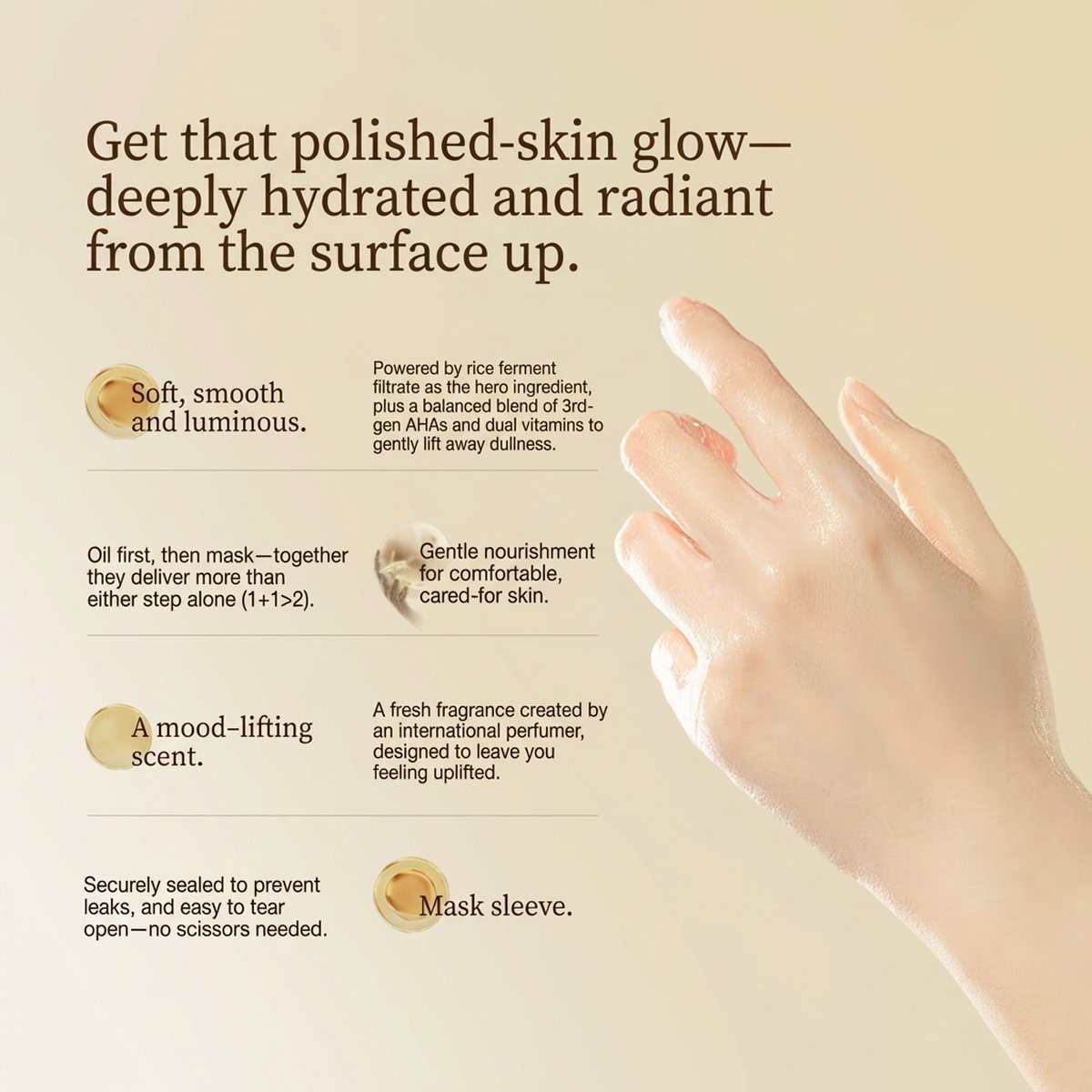Roopy Fragrant Fruit Acid Essential Oil Hand Mask - Forest Light, 38g ...