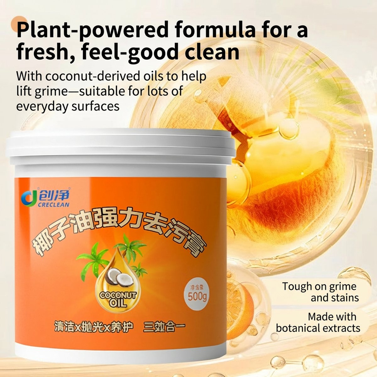 Creclean Coconut Oil Heavy-Duty Stain Removing Paste - 500g – Umall ...
