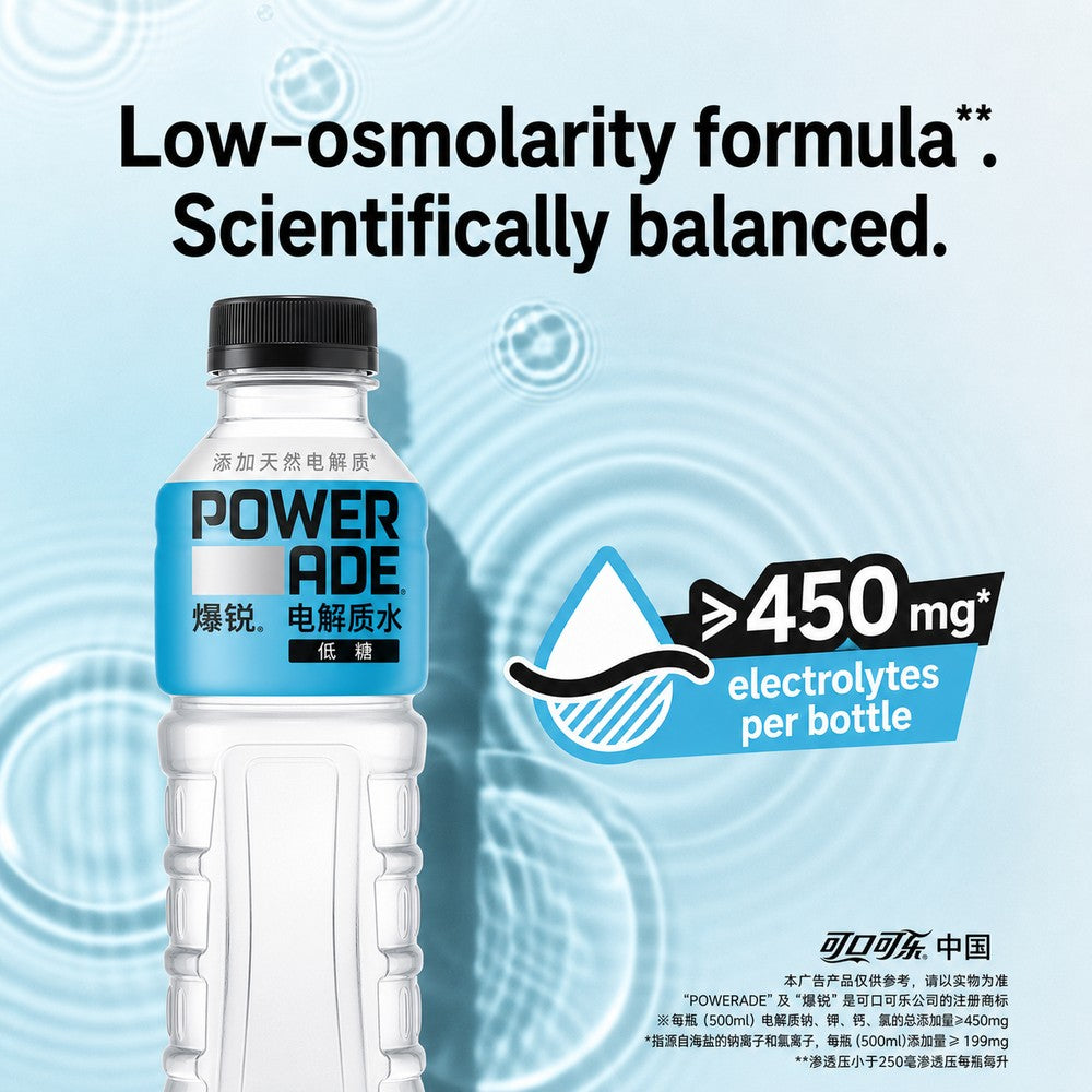 Powerade Half Powerade Low Sugar Electrolyte Water 500mL x 15 – Limited Import ...