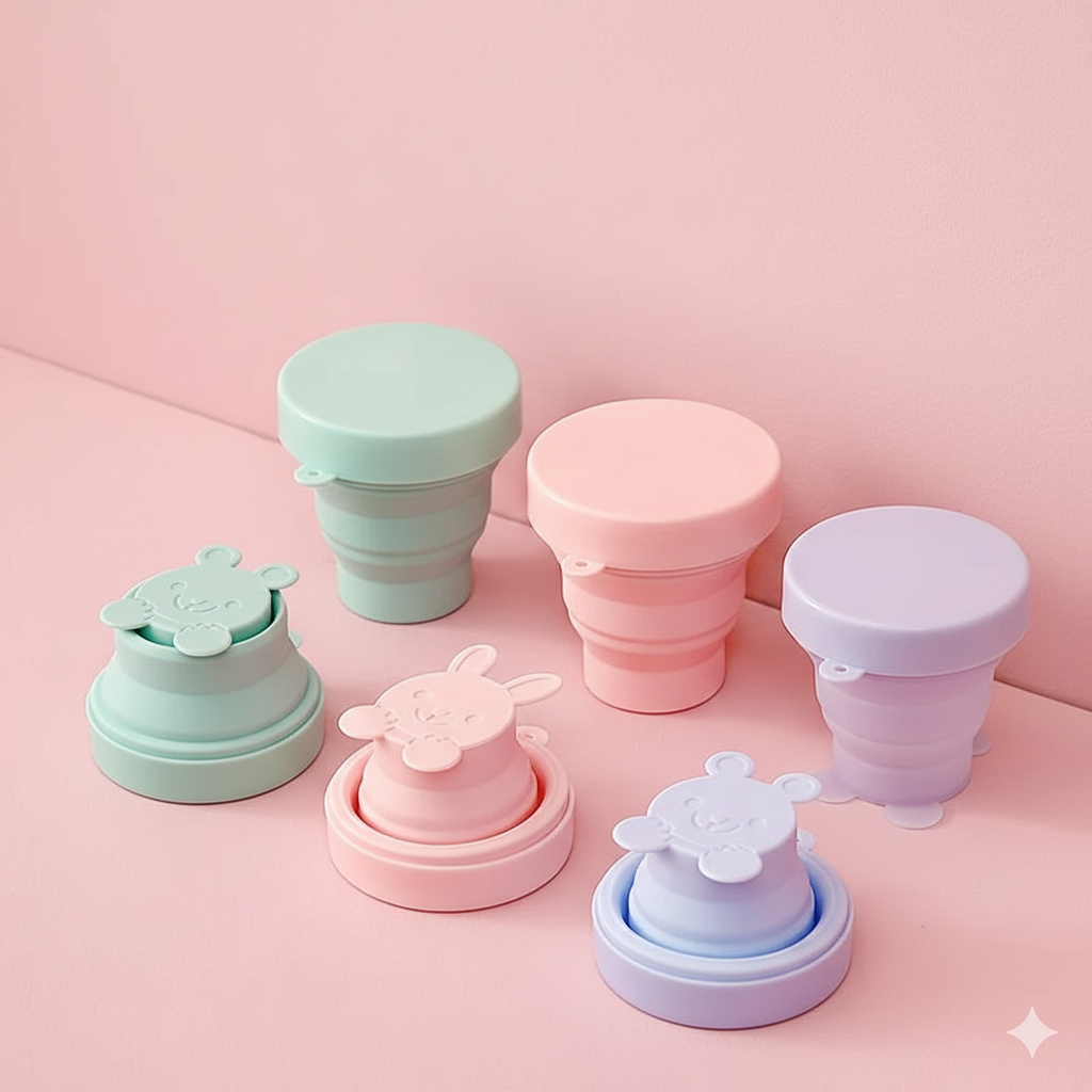 Cốc Silicone Gấp Gọn FaSoLa 170 ml – thiết kế thỏ đáng yêu, tiện mang theo