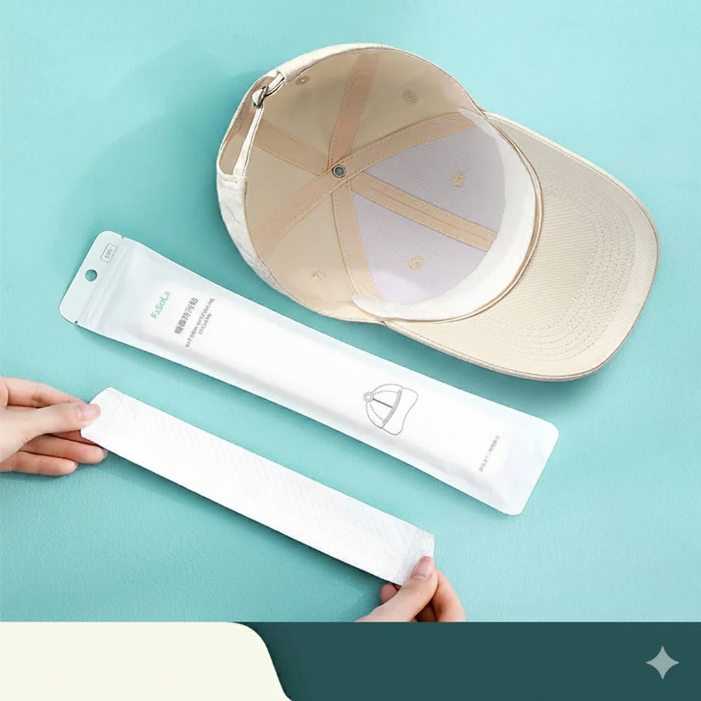 FaSoLa Hat Brim Anti-Fouling Stickers - White, 10 Pieces X3